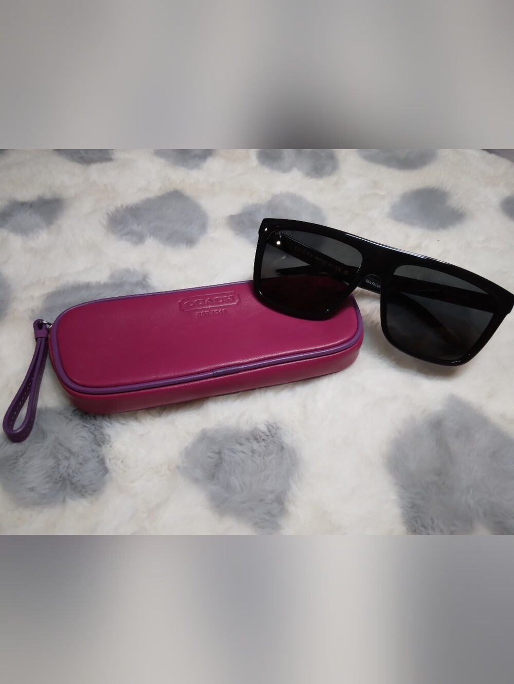 COACH Y2K Sunglass Case Pink And Purple Leather 💜🩷
